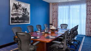 Boardroom with rolling chairs