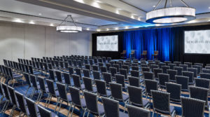 Large meeting room with two projectors